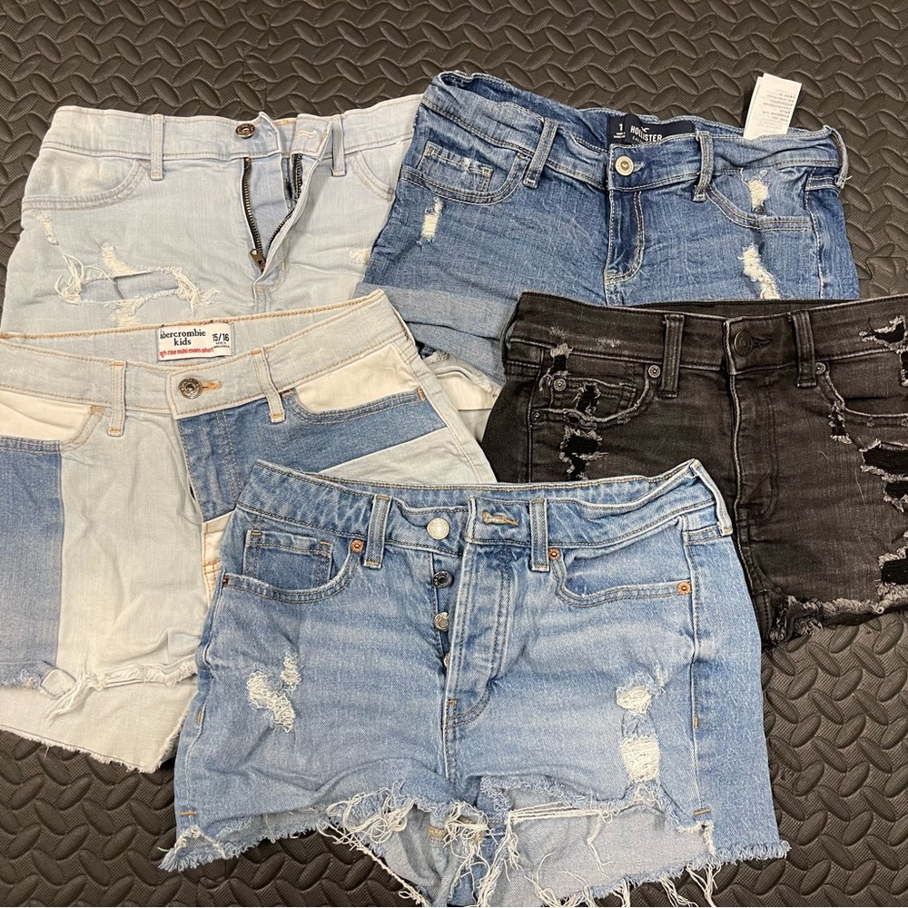 Denim Distressed Women's Shorts Collection Lot of 5- various brands